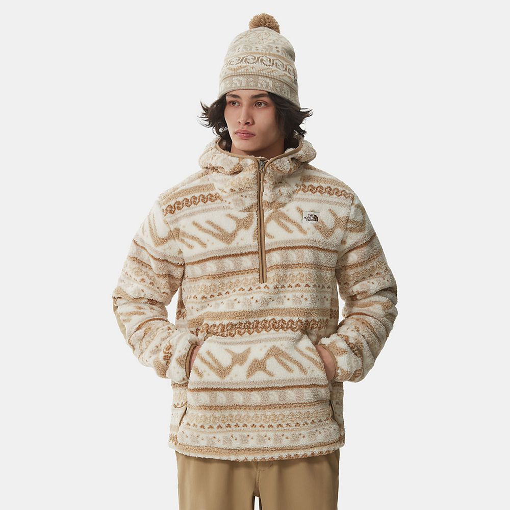 The North Face Hoodie Mens Australia - The North Face Campshire Printed White (LKQ-946385)